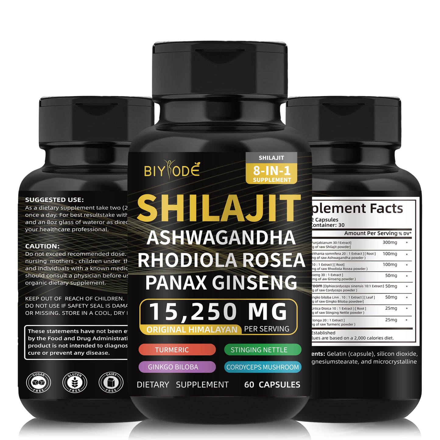 Biyode Pure Natural Himalayan Shilajit Capsules